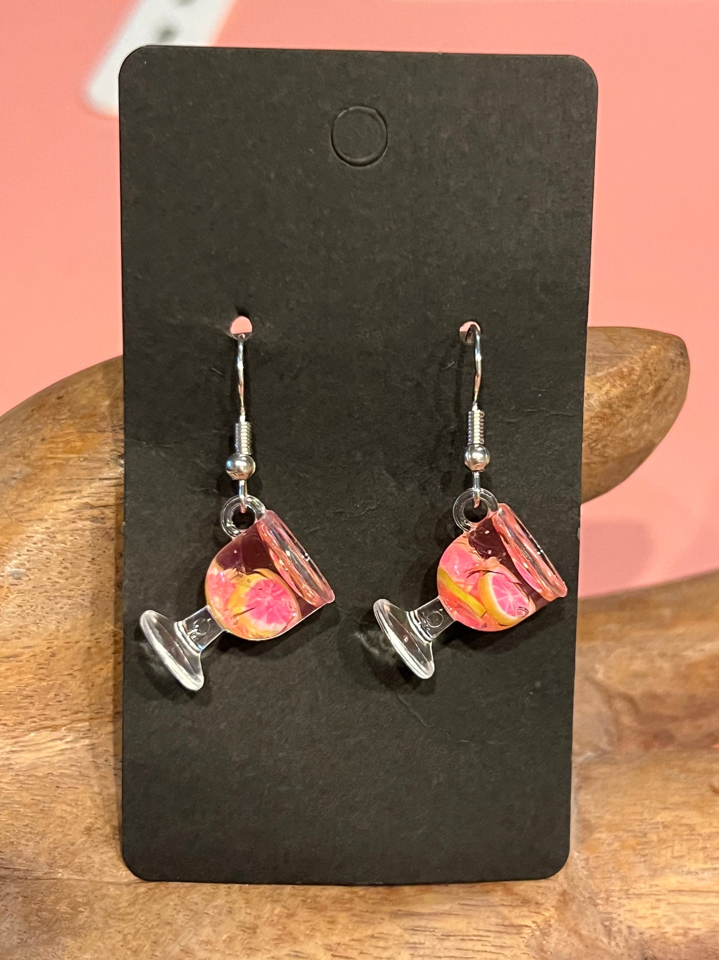 ACRYLIC CUP THEMED FISHHOOK EARRINGS ER190