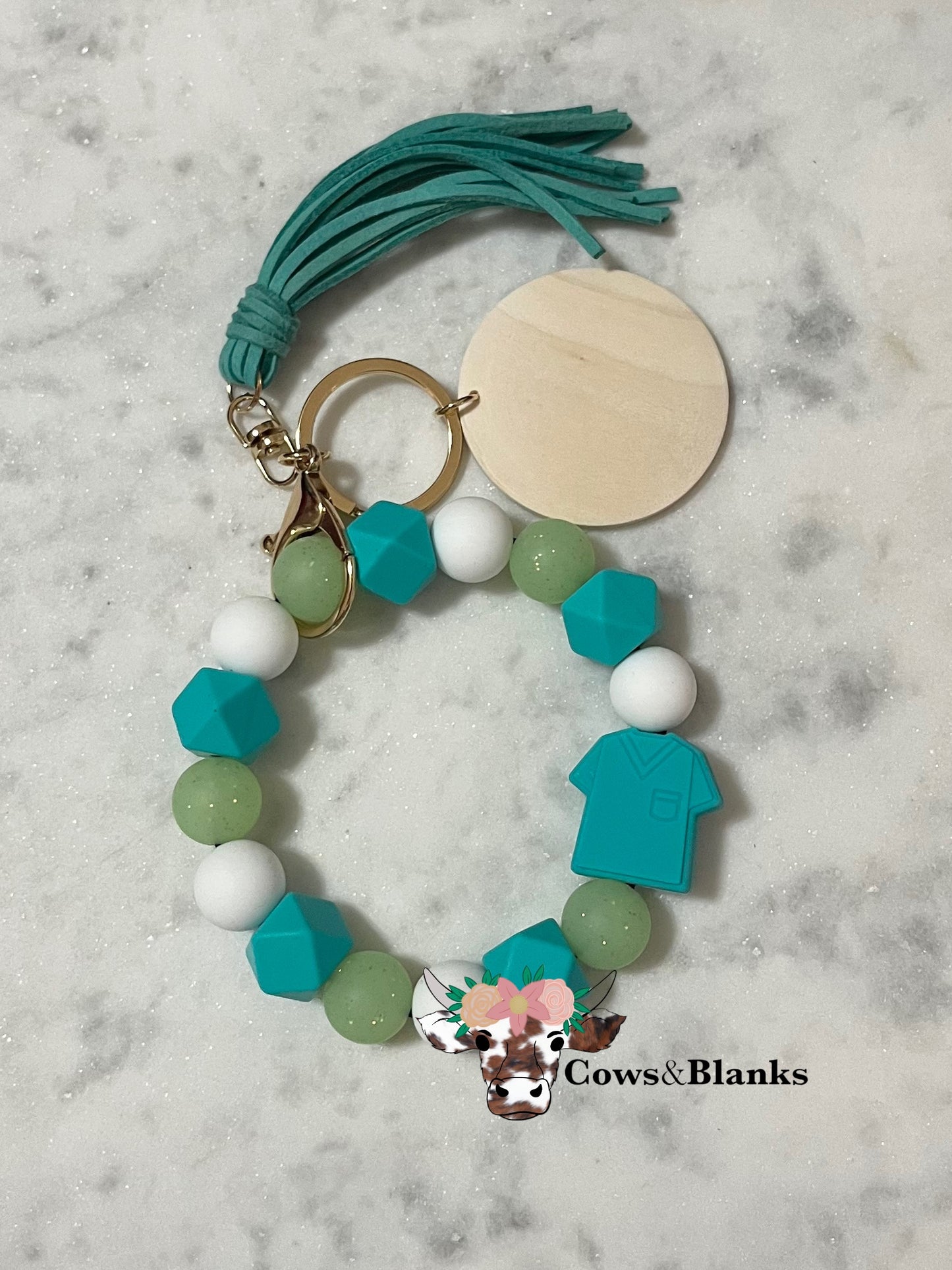 Medical: Nurses Love Their Scrubs Silicone Wristlet Keychain