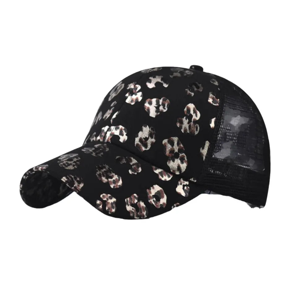 Ponytail Hat with Criss Cross Back Patterns