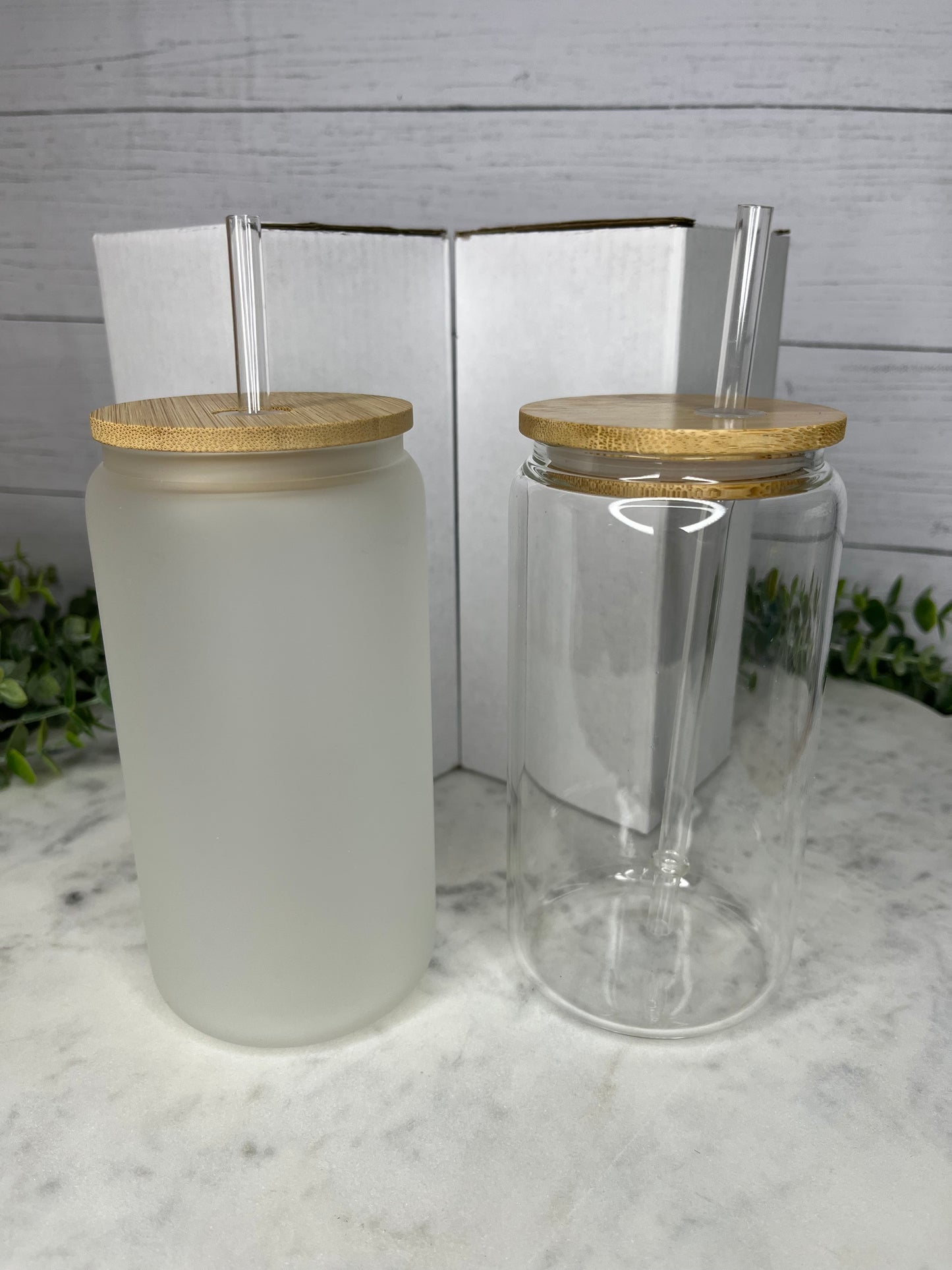 16oz FROSTED GLASS SUBLIMATION LIBBY CUP