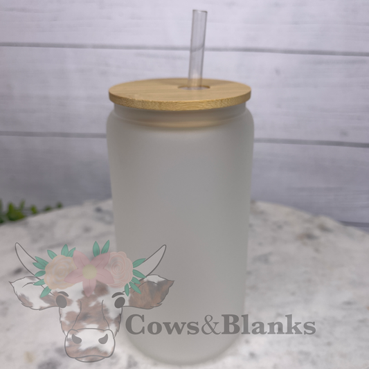 16oz FROSTED GLASS SUBLIMATION LIBBY CUP