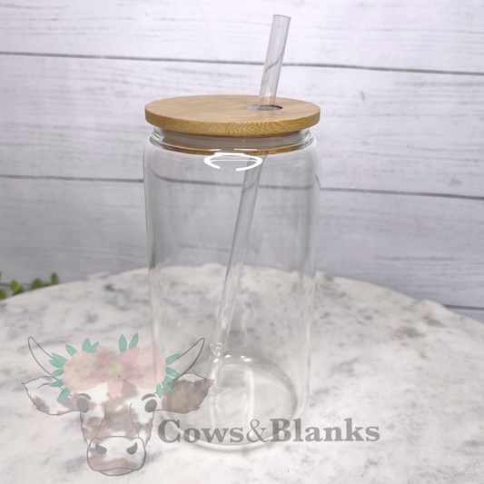 16oz CLEAR GLASS SUBLIMATION LIBBY CUP