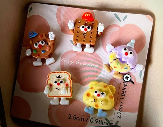 CUTE FOOD RESIN CHARM FLATBACKS