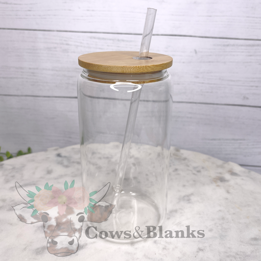 16oz Clear Glass Sublimation Libby Cup